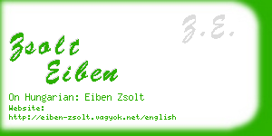 zsolt eiben business card